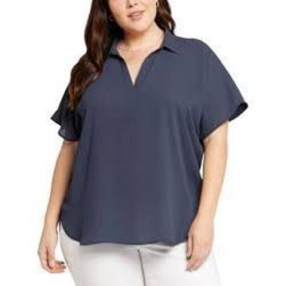 NYDJ Plus Size Becky Blouse Sz 1X